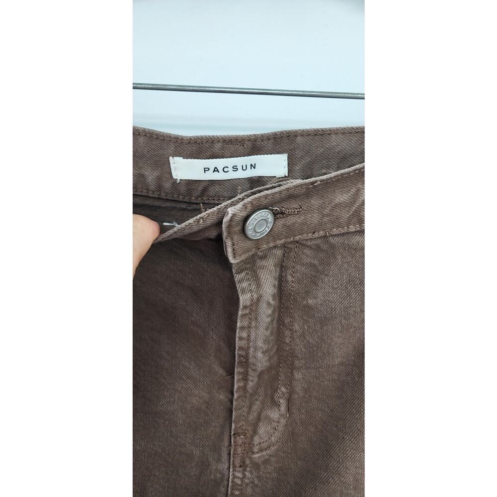 New NWT PacSun Vintage Cut Off‎ Shorts Brown Tan Taupe Size 29 - Picture 6 of 8